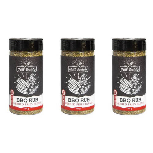 3PK Hot Shots Grill Society Herbed Fries Herbs & Spices 105g Cooking Seasoning