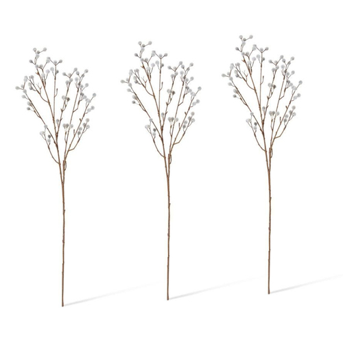 3PK E Style Artificial 70cm Fabric/Plastic Willow Spray - Natural