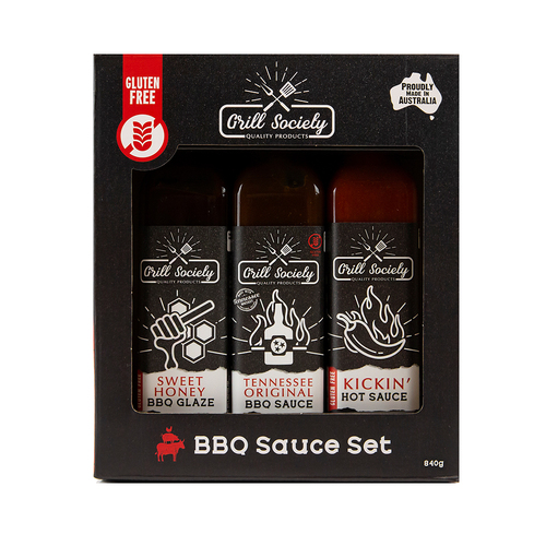 3pc Grill Society BBQ Sauce Set