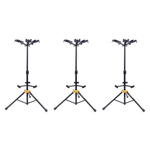 3PK Hercules Triple Guitar Stand Upgraded AGS Auto Grab w/ Rest MC6