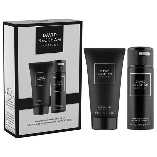 David Beckham Instinct Deodorant & Shower Gel Set Fresh Scent For Men 150ml