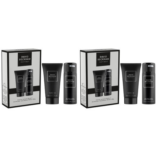 2PK David Beckham Instinct Deodorant & Shower Gel Set Fresh Scent For Men 150ml