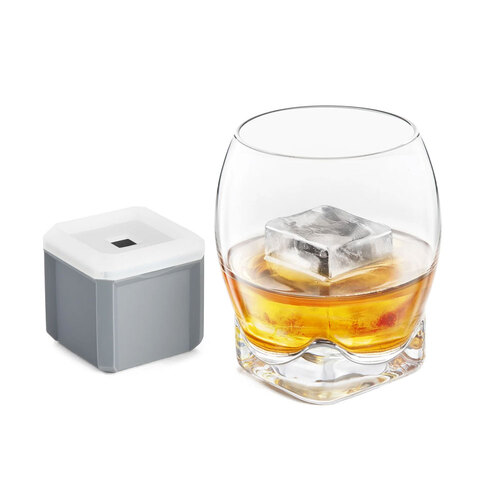 Final Touch Colossal Ice Cube Whisky Glass w/Ice Cube Mould