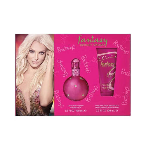 2pc Britney Spears Fantasy Eau de Parfum & Body Souffle Gift Set For Women 100ml