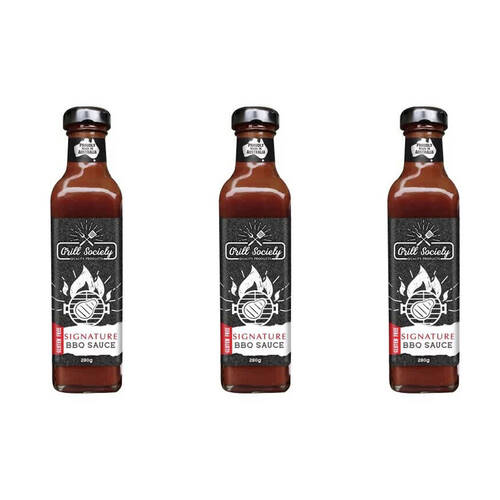 3PK Hot Shots Grill Society Signature Sauce 280g Cooking Seasoning