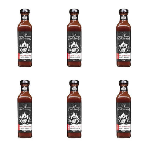 6PK Hot Shots Grill Society Signature Sauce 280g Cooking Seasoning