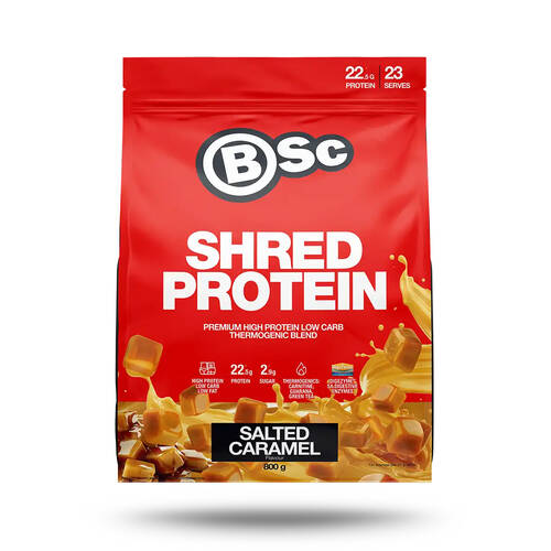 BSc High Protein Shred Powder Post Workout 23 Serves 800g Salted Caramel