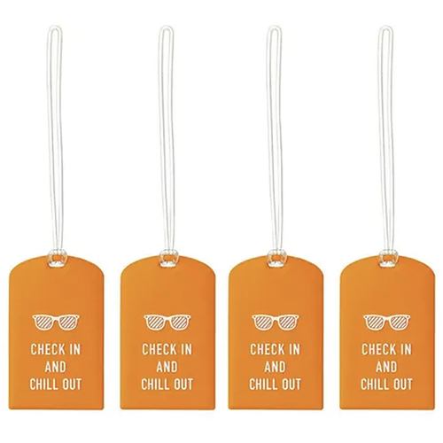 4pc Go Travel Glo Case ID Easy To Spot Luggage Tag Assorted