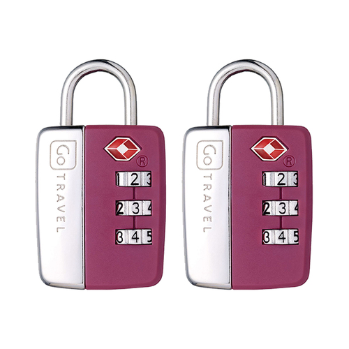 2PK Go Travel TSA Combination Padlock Assorted