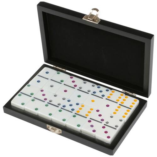 28pc Karson Domino Effect Wooden Board Game Set w/ Case 6y+ 20.5x13.7x3.7cm