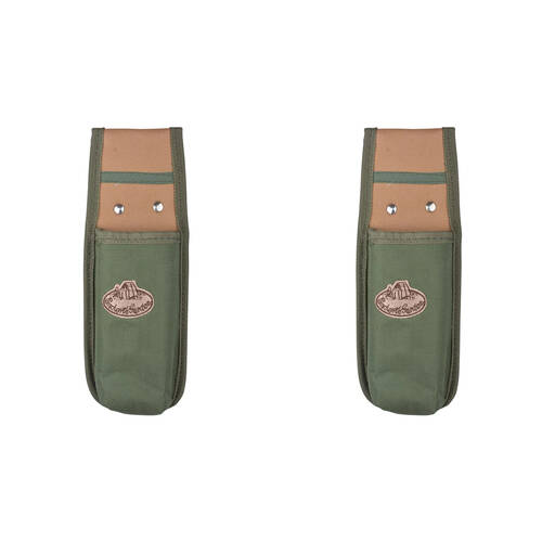 2PK Esschert Design Canvas Sheath Gardening Tool Belt Holder 25.6cm Green