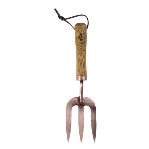 Esschert Design Copper Plated Hand Fork Gardening Tool 28.3cm