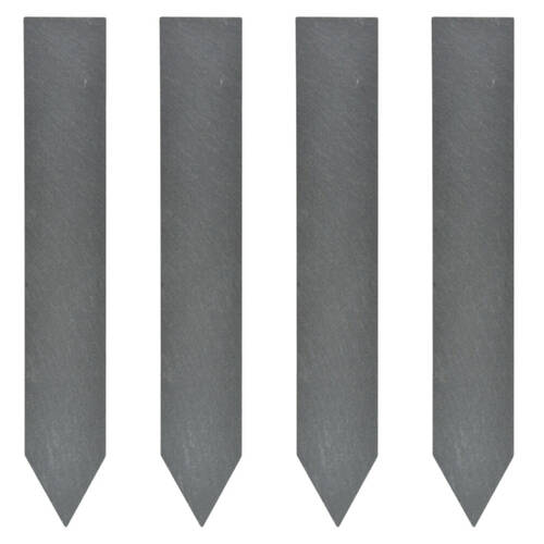 4x 6pc Esschert Design Plant Label Marker Slate Garden Accessory Anthracite
