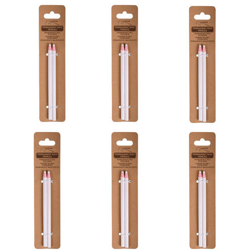 6x 2pc Esschert Design Plant Label Marker Pencils Garden Accessory White
