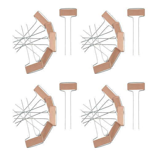 4x 6pc Esschert Design Plant Label Markers Copper Garden Accessory 15.5cm