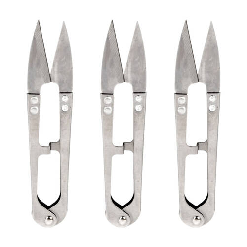 3PK Esschert Design Stainless Steel Mini Pruning Shears Tool 10.8cm Silver