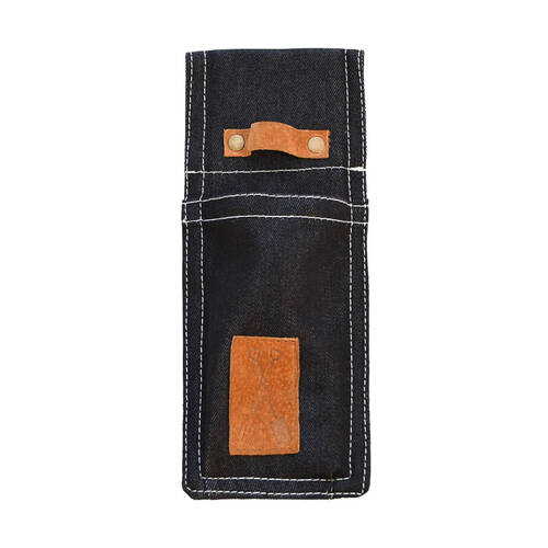 Esschert Design Leather & Denim Sheath Tool Belt Holder 24.2cm Blue