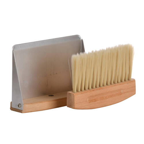 Esschert Design Small Table Dustpan & Brush Set 15.8cm Natural