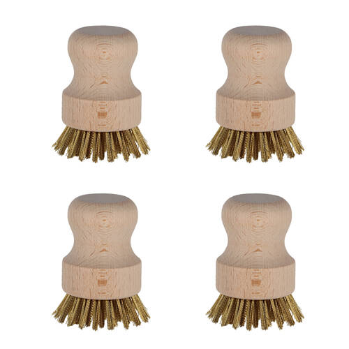4PK Esschert Design Barbecue Wood Brush Outdoor Camping BBQ 7.5cm Natural