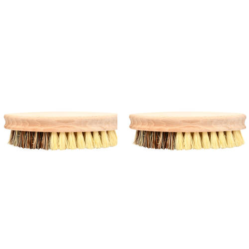 2PK Esschert Design Vegetable Cleaning Wood Brush Home 13.8cm Multi