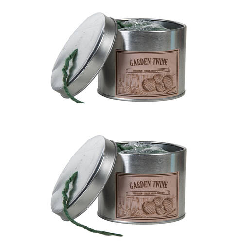 2PK Esschert Design Garden Zinc Metal Twine w/ Tin Outdoor 57m Green