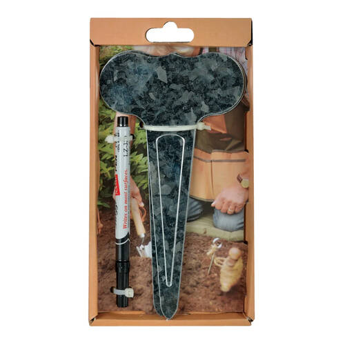 6pc Esschert Design Plant Label Zinc w/ Waterproof Garden 19.3cm Silver