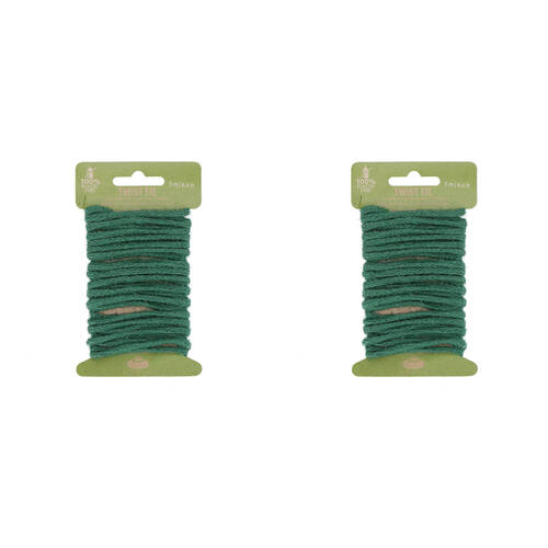 2PK Esschert Design Jute Garden Twist Tie Outdoor Decor 5m Green