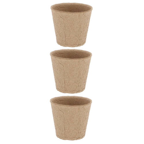 3x 24pc Esschert Design Round Grow Pots Garden/Outdoor Decor Small 6cm Brown