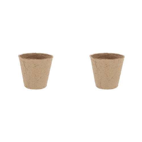 2x 18pc Esschert Design Round Grow Pots Garden/Outdoor Decor Medium 8cm Brown