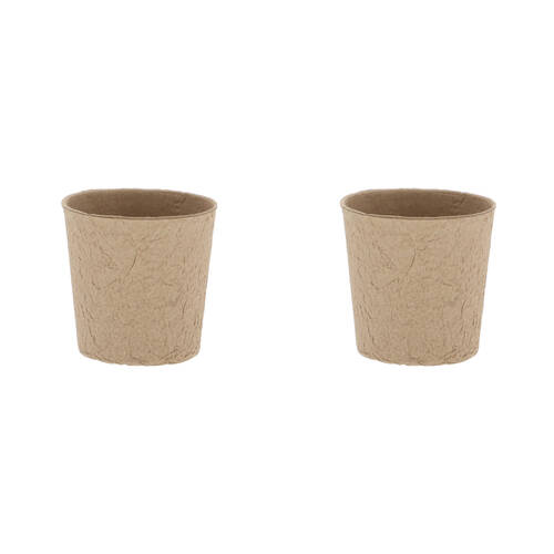 2x 12pc Esschert Design Round Grow Pots Garden/Outdoor Decor Large 10cm Brown