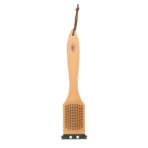Esschert Design BBQ Cleaning Brush w/ Scraper Camping Cooking Natural