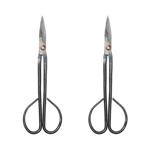 2PK Esschert Design Bonsai Slim Twig Shears Carbon Steel Gardening Tool Black