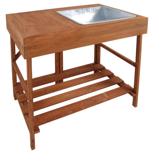 Esschert Design Potting Table Bench Workstation w/ Bucket Gardening Tool