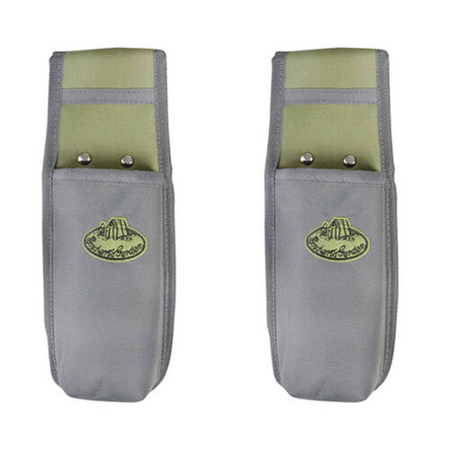 2PK Esschert Design Garden Sheath Tool Protective Pouch 25.6cm Grey/Khaki
