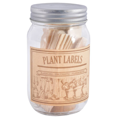 40pc Esschert Design Wooden Labels w/ Jar Tools & Gardening Marker