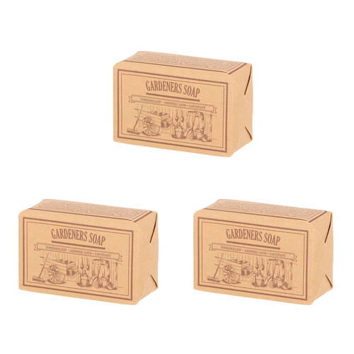 3PK Esschert Design Gardeners Bar Soap Wrapped Natural Scented Hand Wash