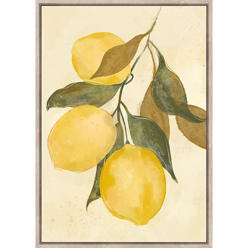 Rayell 50x70cm Framed Artwork Canvas Wall Art - Lux Lemons