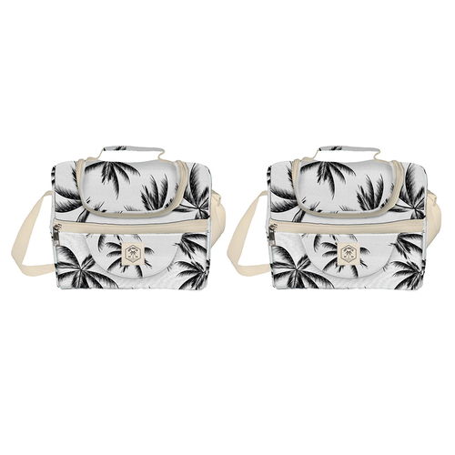 2PK Good Vibes Lunch Cooler Bag Companion Havana  20x16x21cm