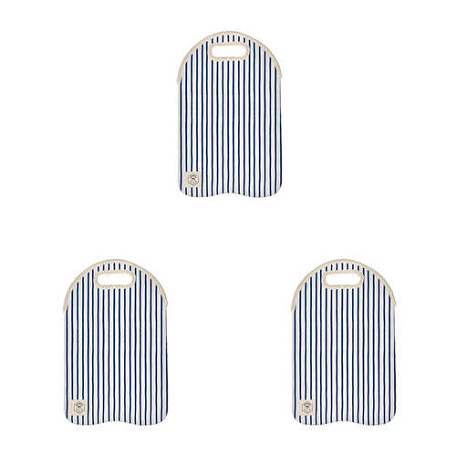 3PK Good Vibes Double Bottle Bag Neoprene 24x38cm Mediterranean