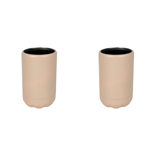 2PK Good Vibes Can Cooler Double Walled Ss 12x7.5cm Terra Blush
