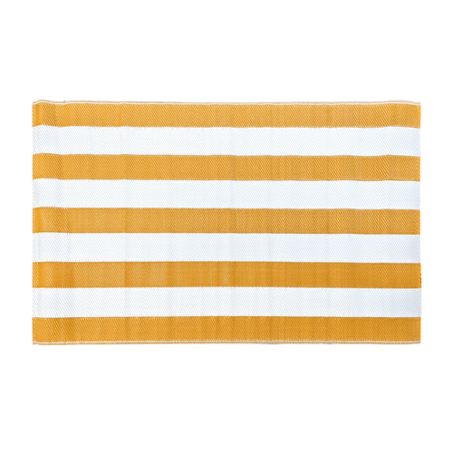 Good Vibes 270x180cm Printed Outdoor Rug Retro Strip - Mango