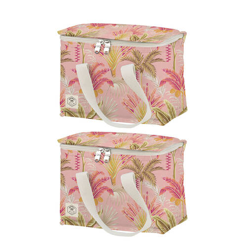 2PK Good Vibes Premium Insulated Lunch Bag Tropicana Print 20x25x20cm