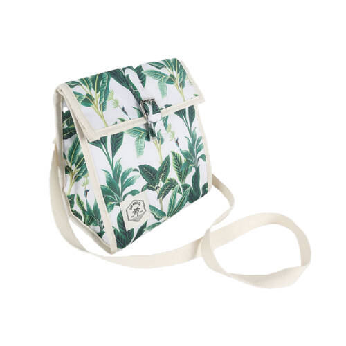 Good Vibes Insulated Lunch Bag Satchel Botanical Print 25x22x16cm