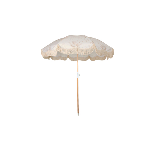 Good Vibes 200cm Mc CocoPalms Beach Umbrella w/ Wooden Pole - Beige