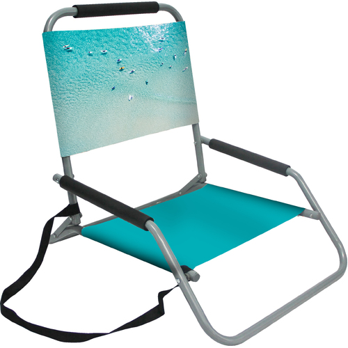 Good Vibes 60x58cm Beach Chair Good Vibes Ocean w/ Steel Frame