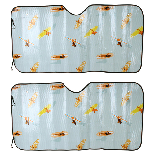 2x Good Vibes 140cm Destination Car Sun Shade Sunday Surf