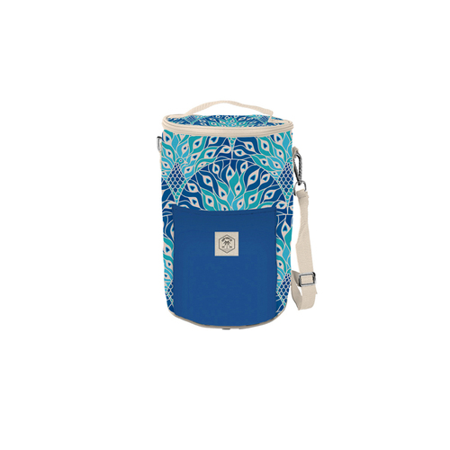 Good Vibes Barrel Cooler Bag Peacock Paradise 34x20cm