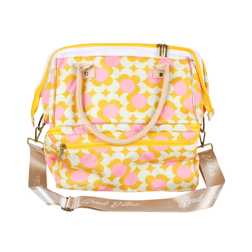 Good Vibes Retro Dot 44cm Insulated Cooler Bag Travel Storage