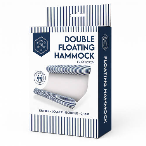 Good Vibes Double Floating Hammock Pool Lounger Mediterranean 130x120x10cm