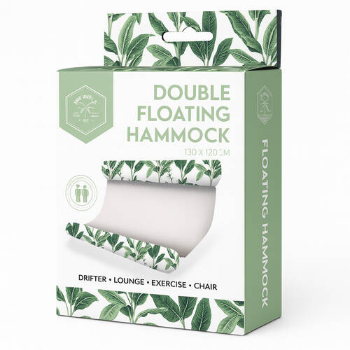 Good Vibes Double Floating Hammock Pool Lounger Botanical 130x120x10cm
